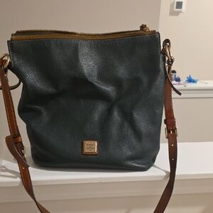 Dooney & Bourke Dark Green Leather Shoulder Bag
